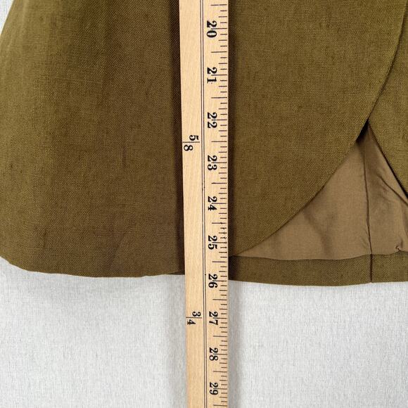 REFORMATION Brennan Linen Vest Top Womens 6 Olive Green Sleeveless Halter NEW - Picture 16 of 16